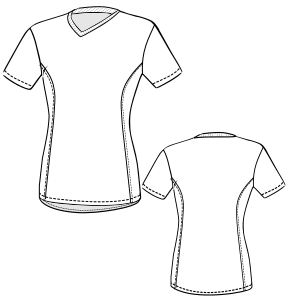 Moldes de confeccion para DAMA Remeras Camiseta deportiva 9378
